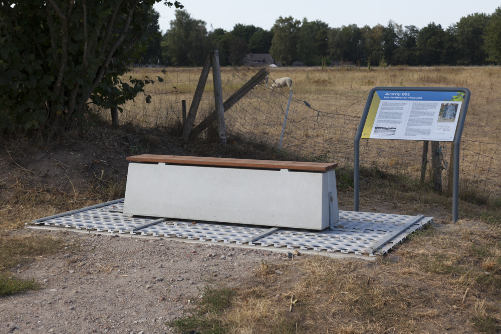 Information Sign and Bench former Air Strip B.91 Kluis