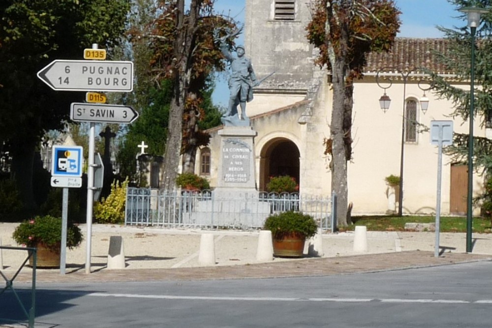 Oorlogsmonument Civrac-de-Blaye