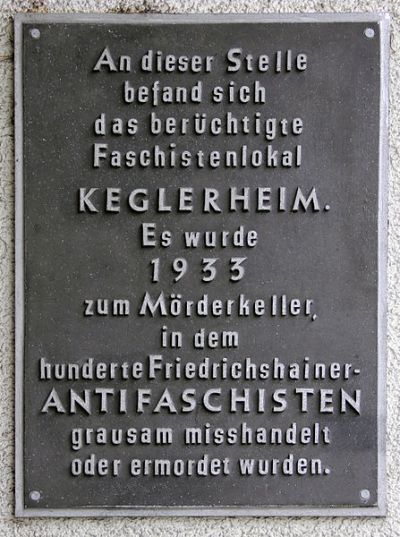 Gedenkteken Keglerheim