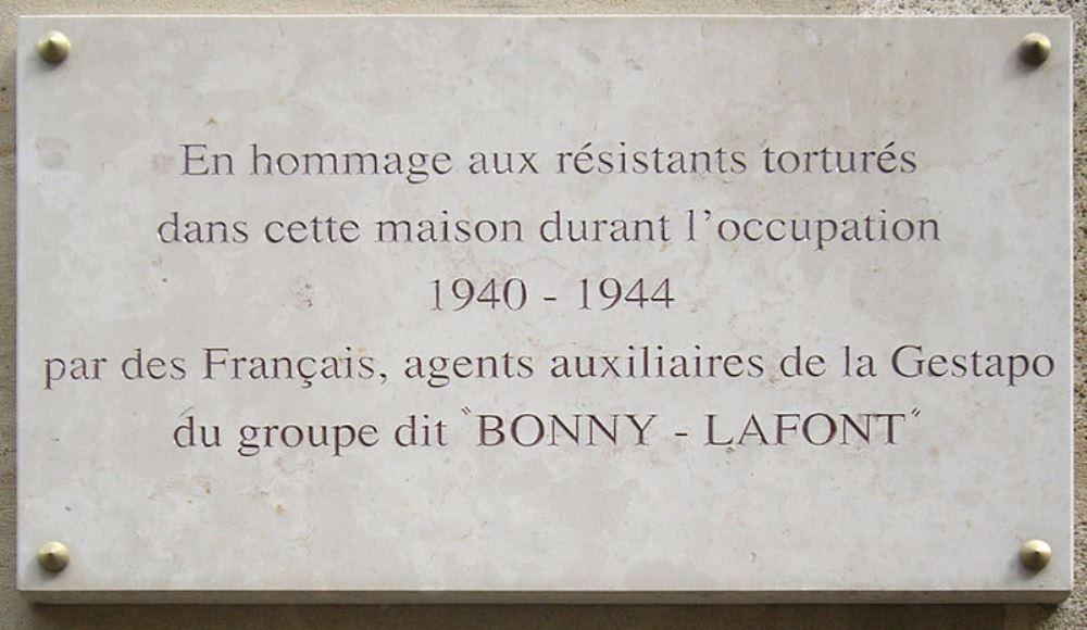 Memorial Tortured Resistance Fighters