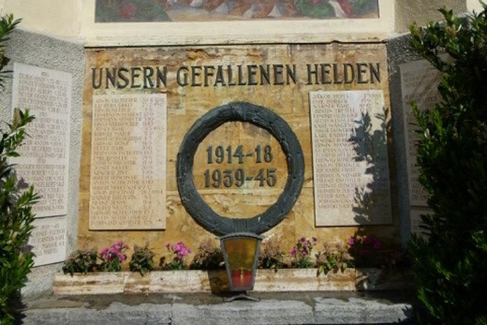Monument To The Fallen In World War I And World War II Schruns