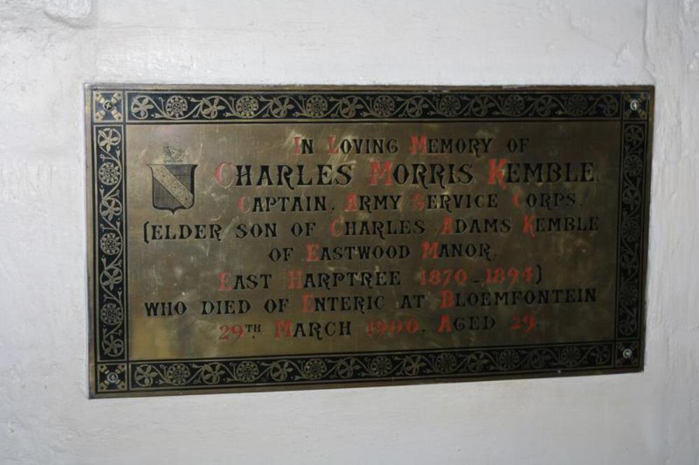 Memorial Captain Charles Morris Kemble