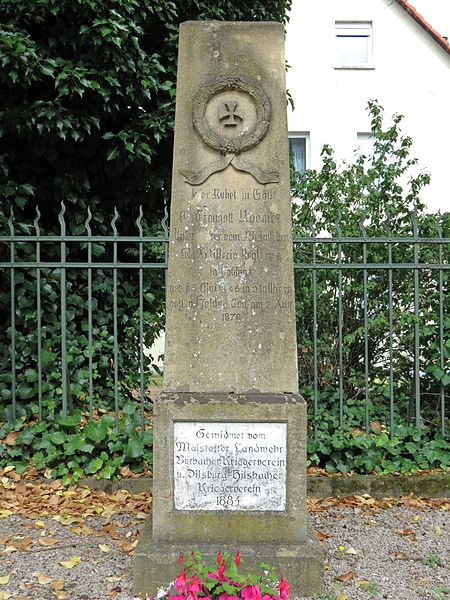 Franco-Prussian War Grave Rastpfuhl