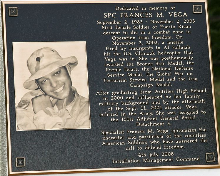 Gedenkteken Frances Vega